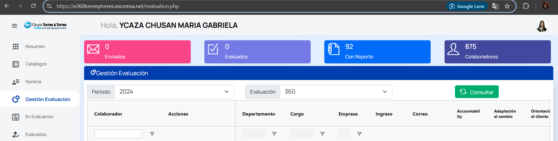 Gestión Evaluaciones